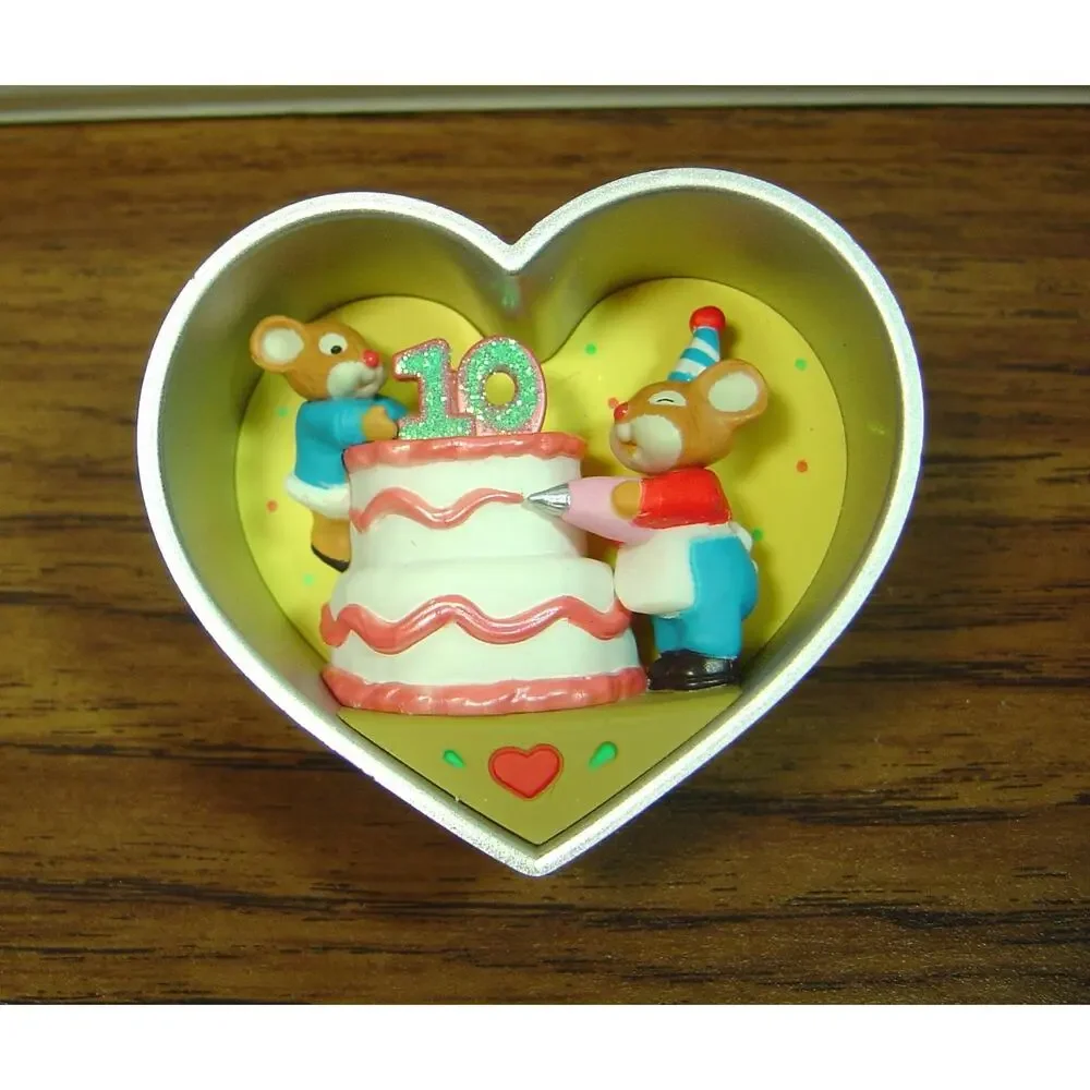 2 HALLMARK ORNAMENTS-COOKIE CUTTER MOUSE-2017 & 2021 SPECIAL EDITION-WITH BOXES